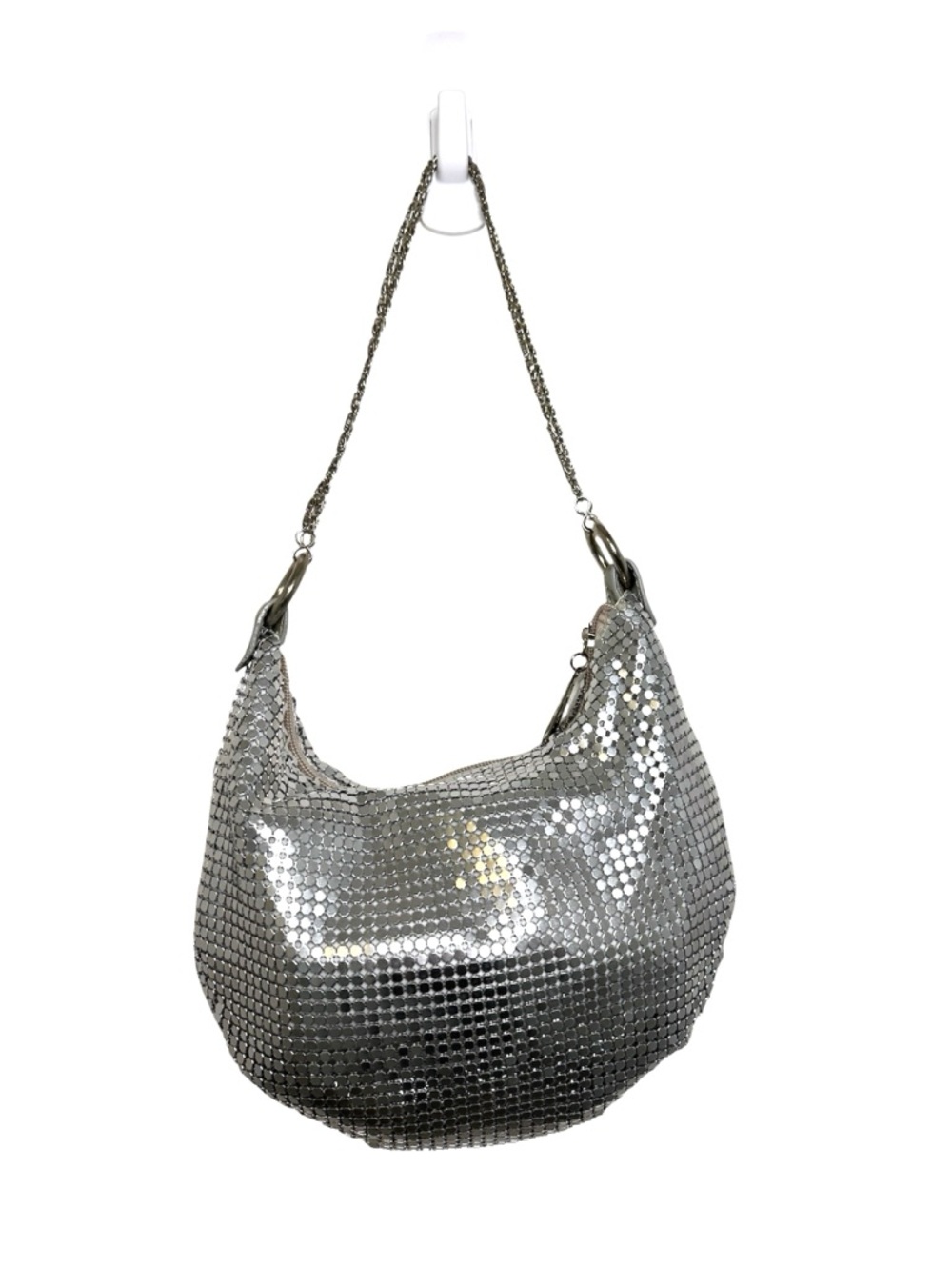 ALDO Silver Metallic Mesh Purse Mini Bag Cocktail Wedding Clubbing